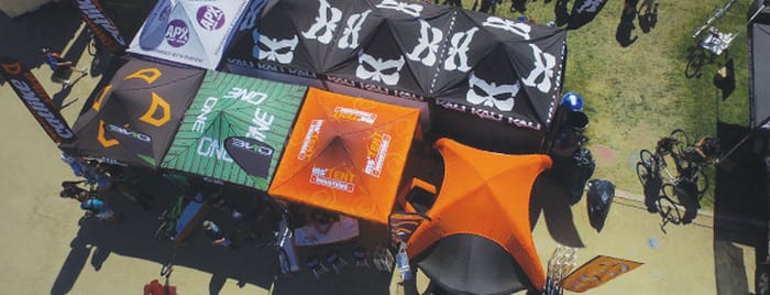 sea otter 2016 - custom pop up tents