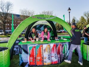 promotional inflatable tent- kick start - air dome