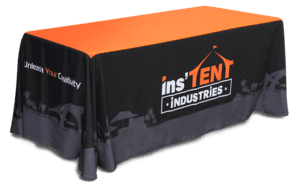 printed non-fitted table cover