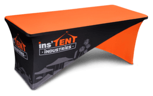printed cross over stretch table cover