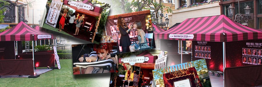 custom tents - circus - nordstrom - charlotte tilbury