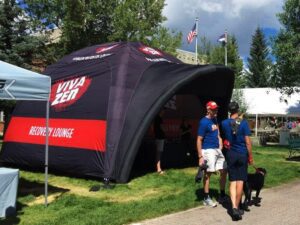 printed inflatable tent - air dome - vivazen