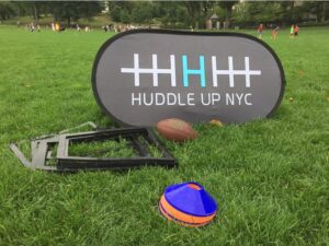 printed pop up banners Huddle Up NYC