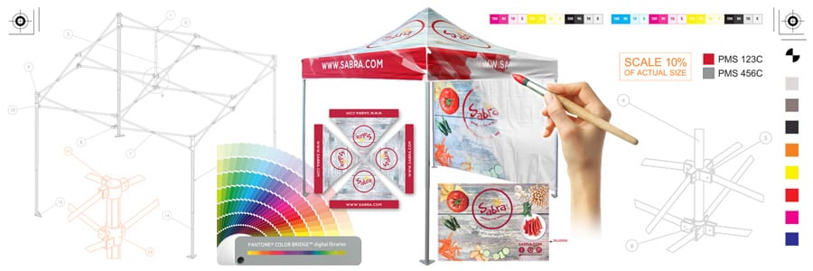 custom tents rendering