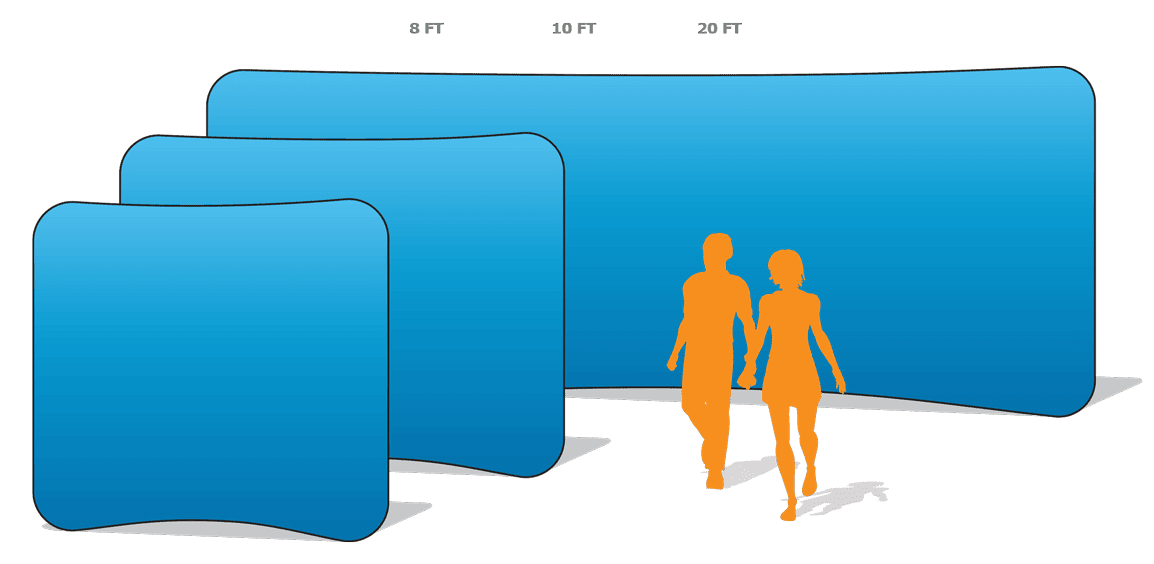 tension stretch curved walls
