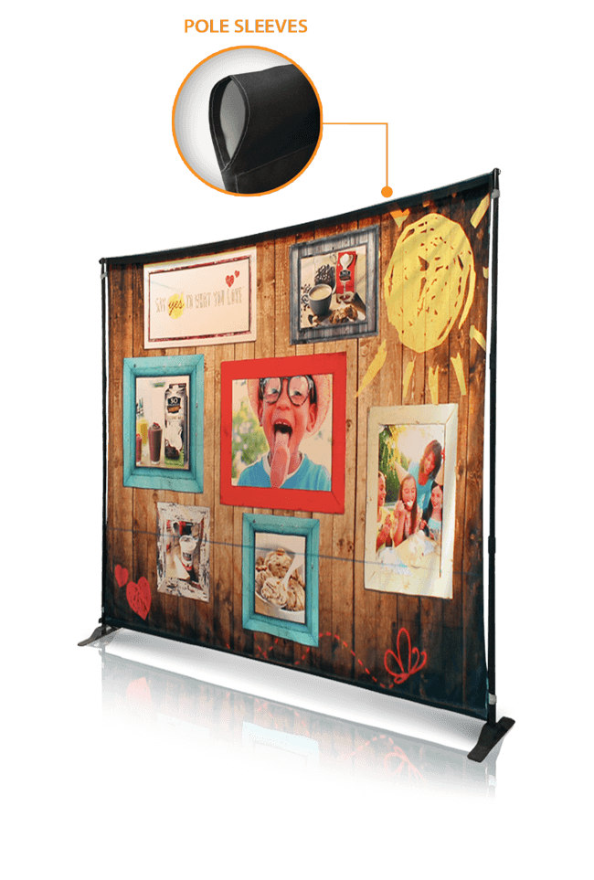 tradeshow drape with Pole sleeve