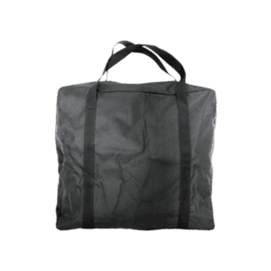 A large, square Wall Bag with a smooth, slightly wrinkled black surface and two black handles, set against a plain background.