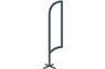 Simple line drawing of a tall, curved flag on a stand, resembling a feather or teardrop shape. The design is minimalistic with a clean outline, set against a plain white background.