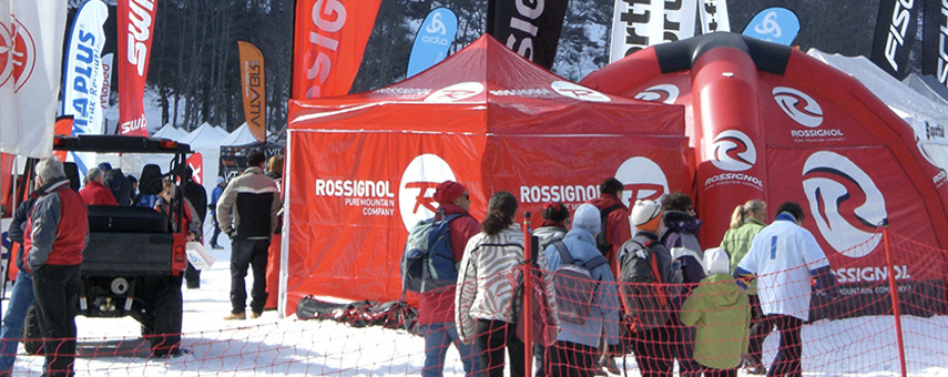 10x10 outdoor tent in the snow