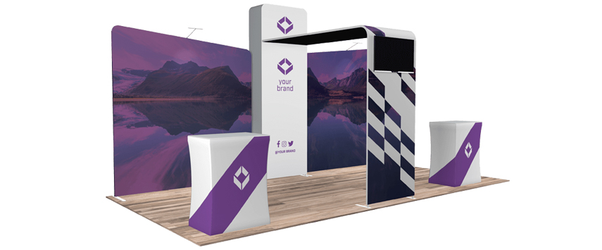 Trade show event booth setup option