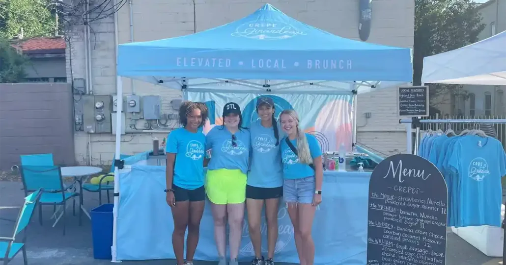 canopy tent food booth setup