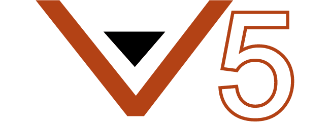 A stylized graphic with an orange V and a black triangle pointed downward inside the V, followed by a white number 5 outlined in orange, echoes the sleek design of a versatile 10x15 pop up canopy tent.