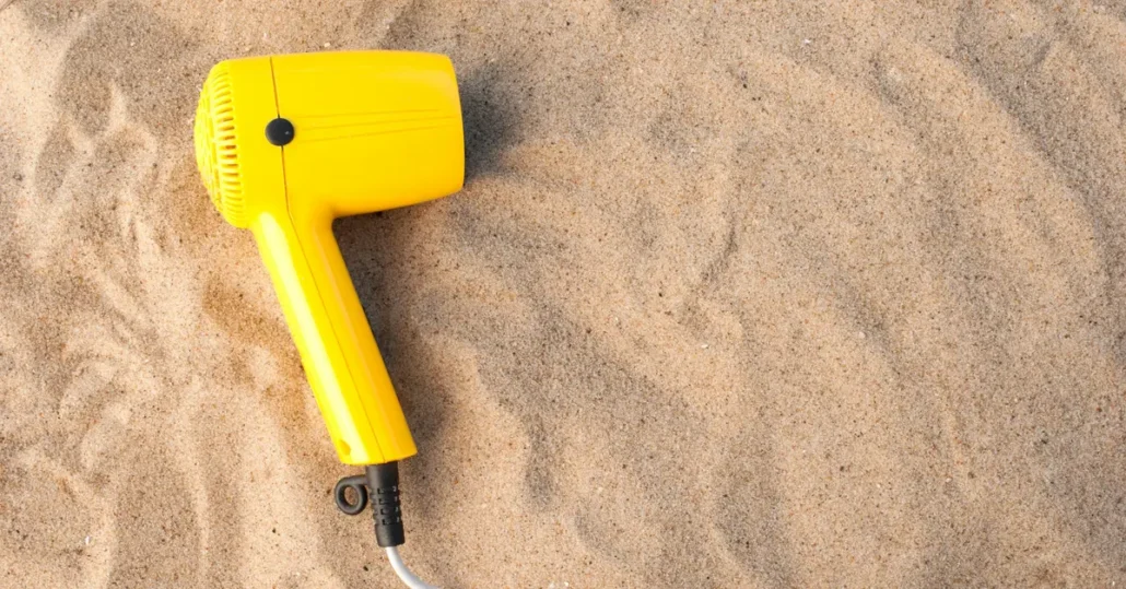 Blow dryer on the beach